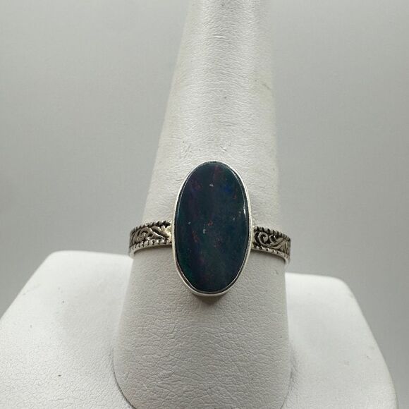 NWT Australian Opal in Bali sterling silver ring! - Picture 9 of 10